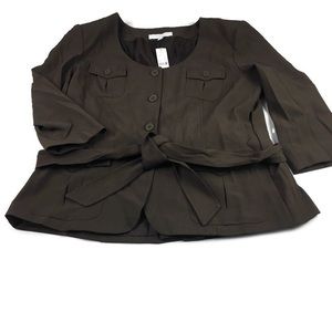 New York and Company Stretch jacket size 18 brown